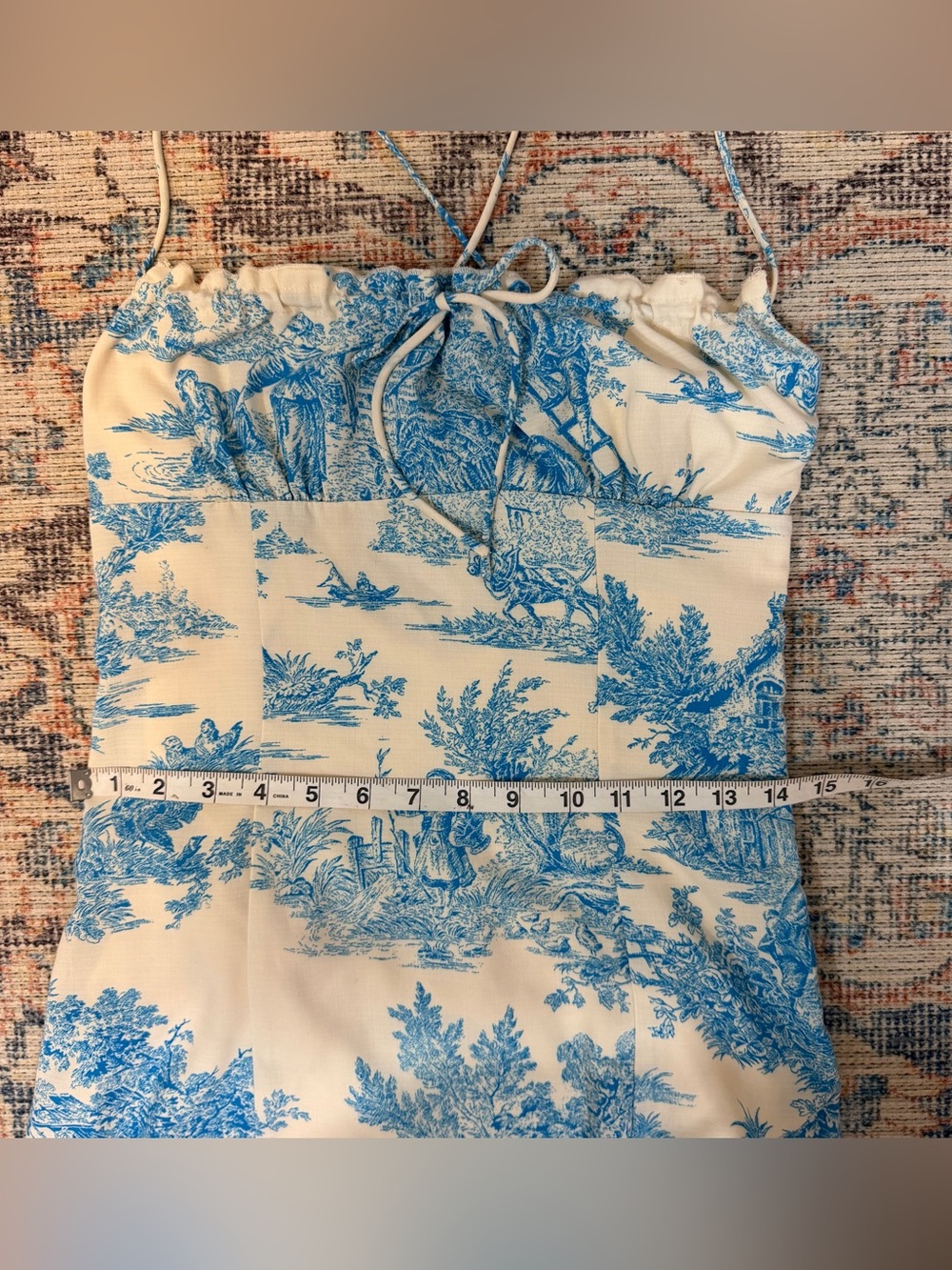 RARE Urban Outfitters April Toile Midi Slip Dress Euro Summer Sundress RUSH S - Picture 11 of 16